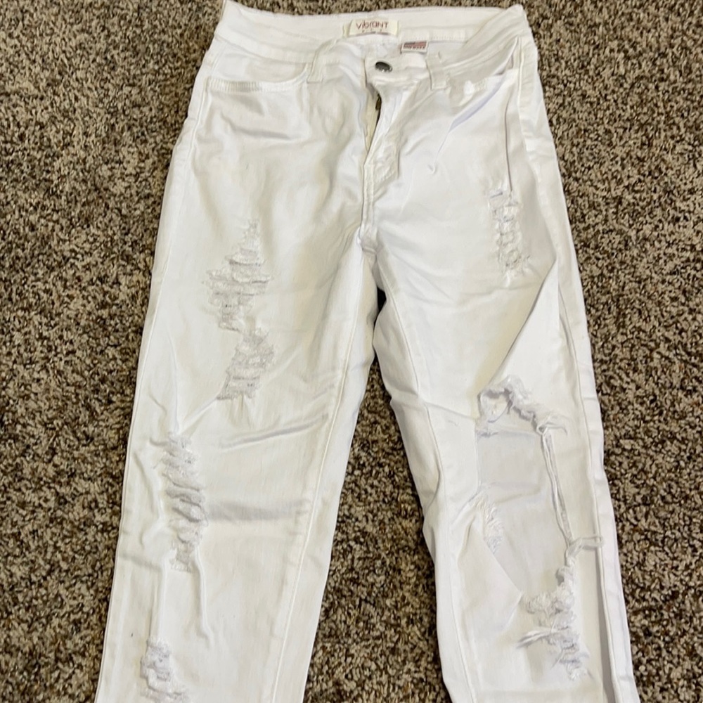 White skinny jeans from fashion nova size 7